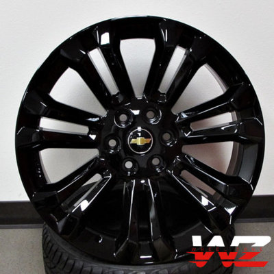 22 inch CK156 Style Gloss Black Rims GMC Style fits Chevy Tahoe Sierra Suburban.jpg