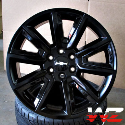 22 inch CV73 Style Satin Black Gloss Black Wheels Fits Chevy GMC Yukon Tahoe Rims.jpg